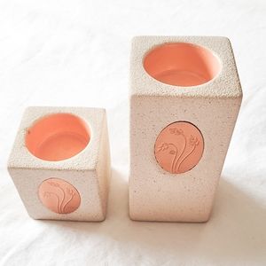 Neutral toned tealight holders🌿